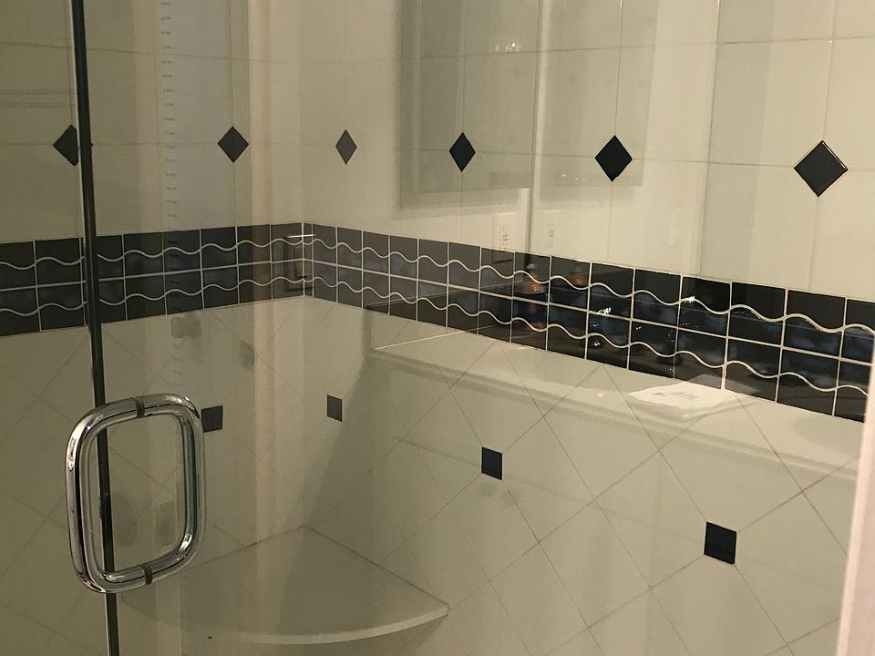 Main floor tiled shower.
