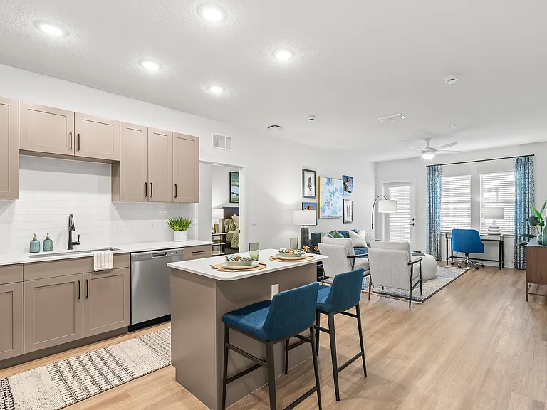 Designer kitchens with tiled backsplash