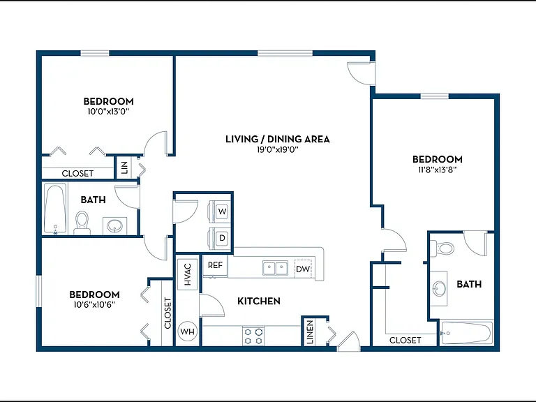 York | 3BD, 2BA | 1188SF York | 3BD, 2BA | 1188SF