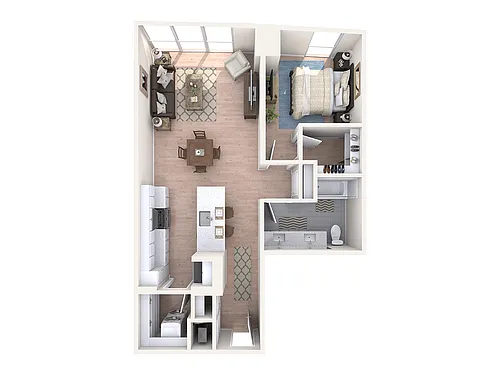 Floor plan 1 Bedroom - A3
