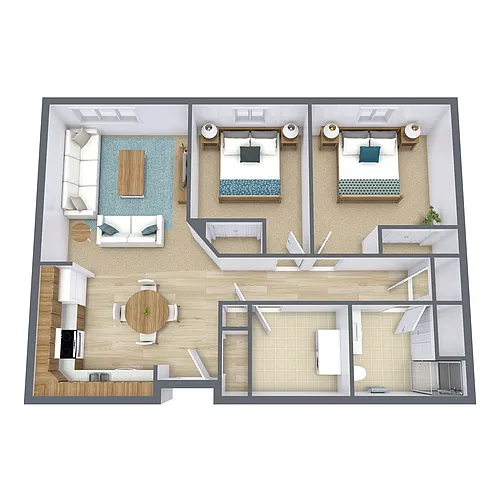 Floor plan Two Bedroom 275A