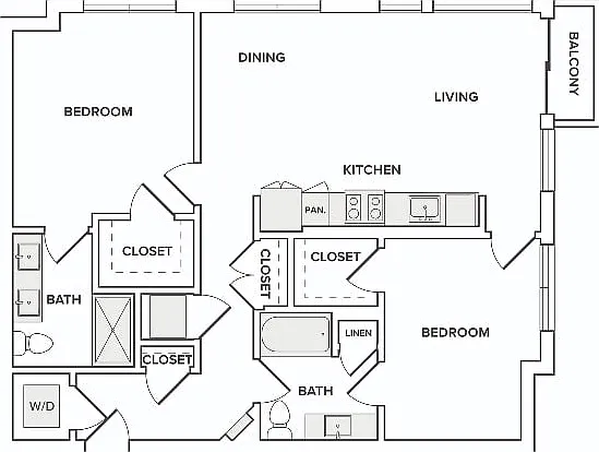 B09 2 bedroom floor plan B09 2 bedroom floor plan