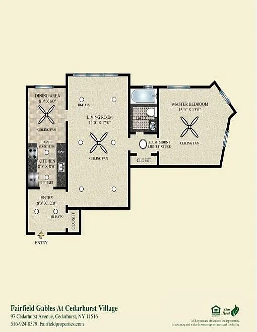 Floor plan 2 Bed 1 Bath