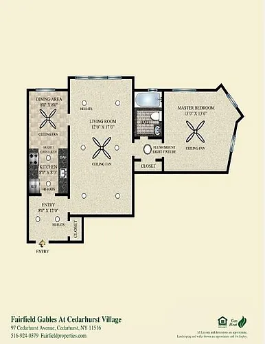 Floor plan 2 Bed 1 Bath