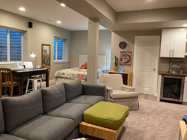 Basement and bedroom 4 with wet bar.