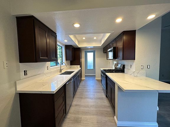 Kitchen viewed form dining room.