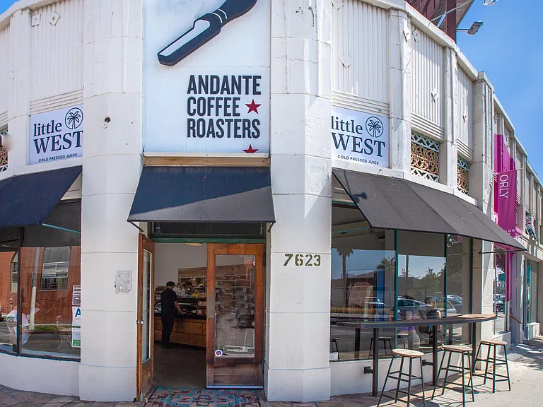 Grab a great cup of coffe at nearby Andante Coffee Roasters