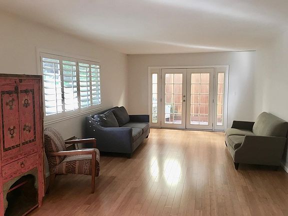Living Room, with French doors opening out to side patio