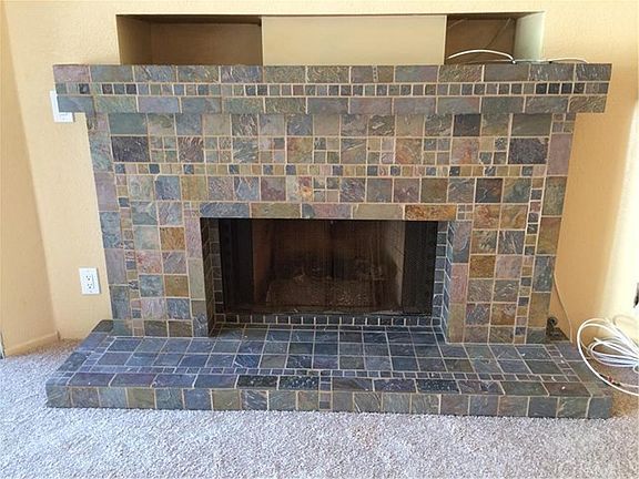 Beautiful stone fireplace!