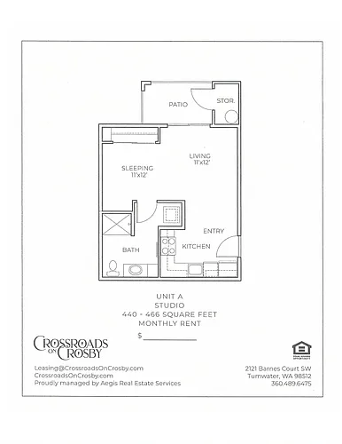 Floor plan Studio