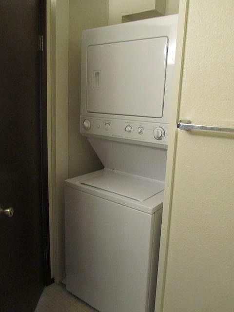 full size washer/dryer in each unit