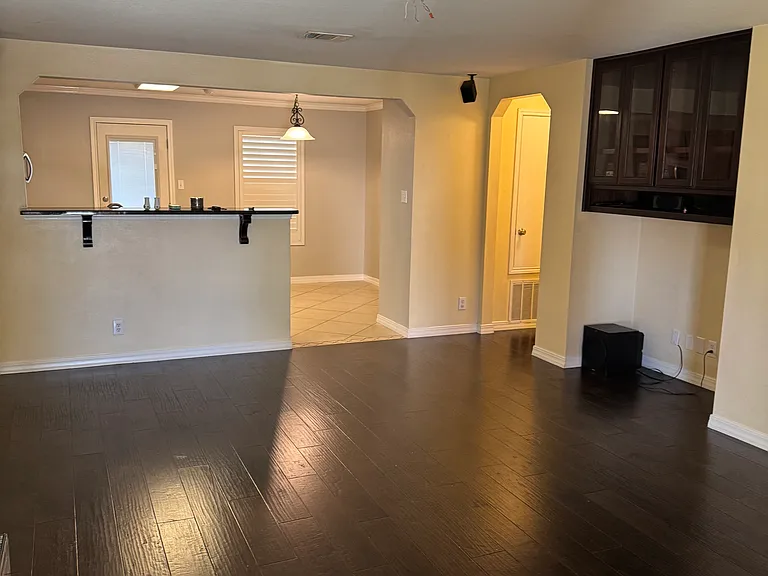 Living room empty, new ceiling fan going in soon!