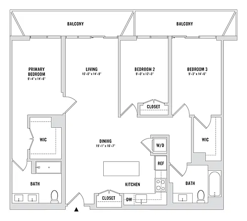 Floor plan 3 Bedroom, 2 Bathroom 3 Bed 2 Bath 5
