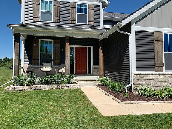 Paved walkway to porch