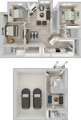 3 Bedroom | 3 Bath | 1494 SF | Attached Garage 3 Bedroom | 3 Bath | 1494 SF | Attached Garage