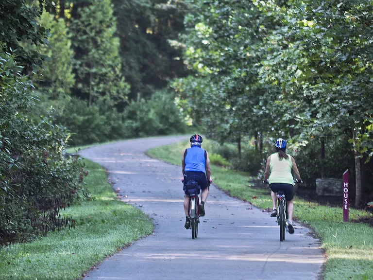 Paved Greenway trails for biking, walking and running