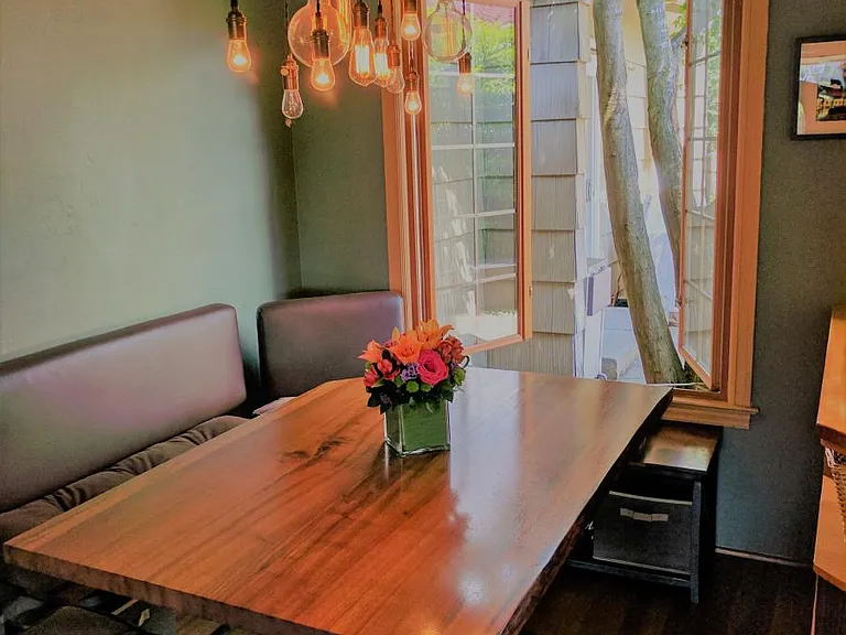 Dining area: Built-in dining table (comes with rental)