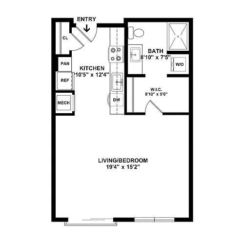Floor plan Studio - SA