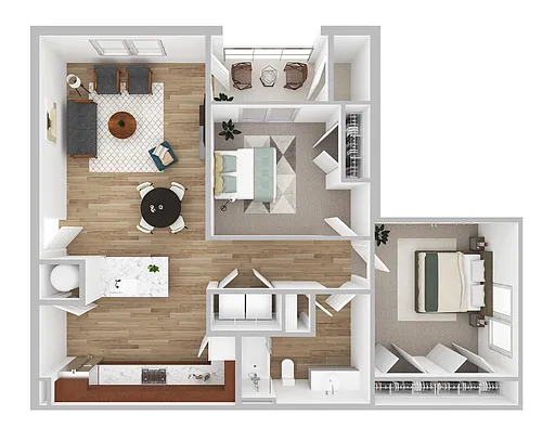 Floor plan 2 Bedrooms