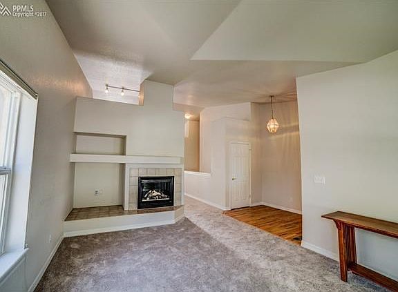 Gas fireplace in living room