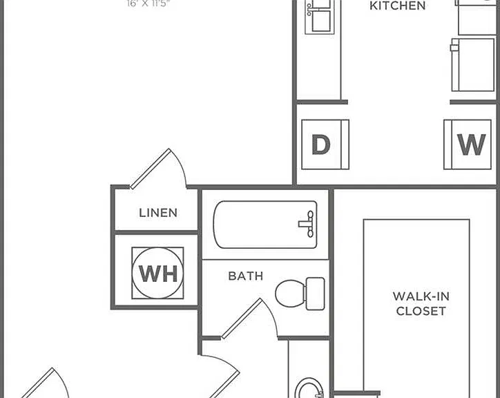 Live Oak | 1 bed 1 bath | 742 sq ft Live Oak | 1 bed 1 bath | 742 sq ft