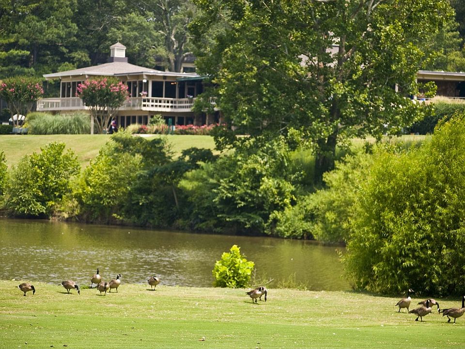 Beautiful lake and restaurant