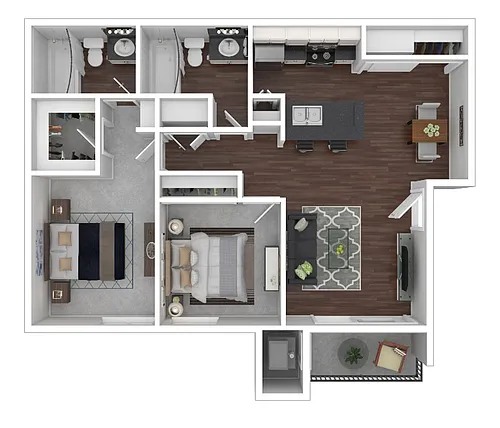 Floor plan 2X2b