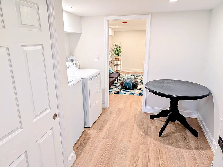 Brand new washer & dryer with folding table