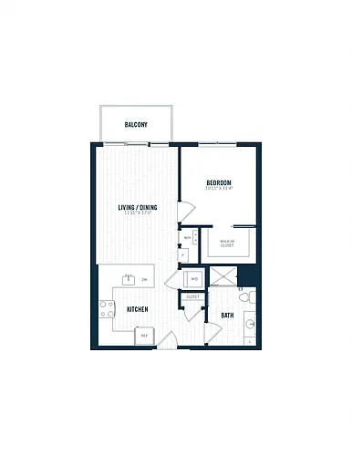 Floor plan B1 | 1 Bed | 1 Bath