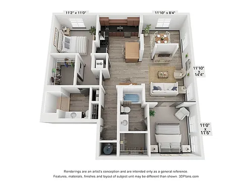 Floor plan 2X2 F