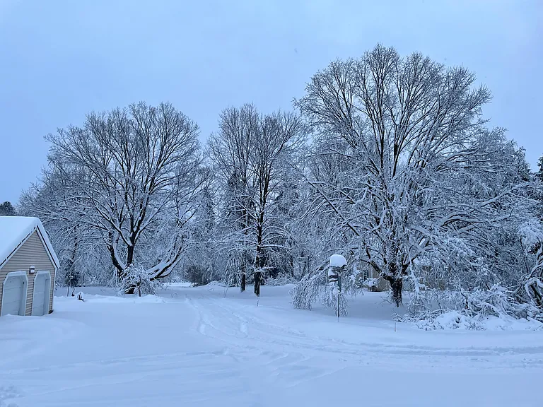 The property in winter.