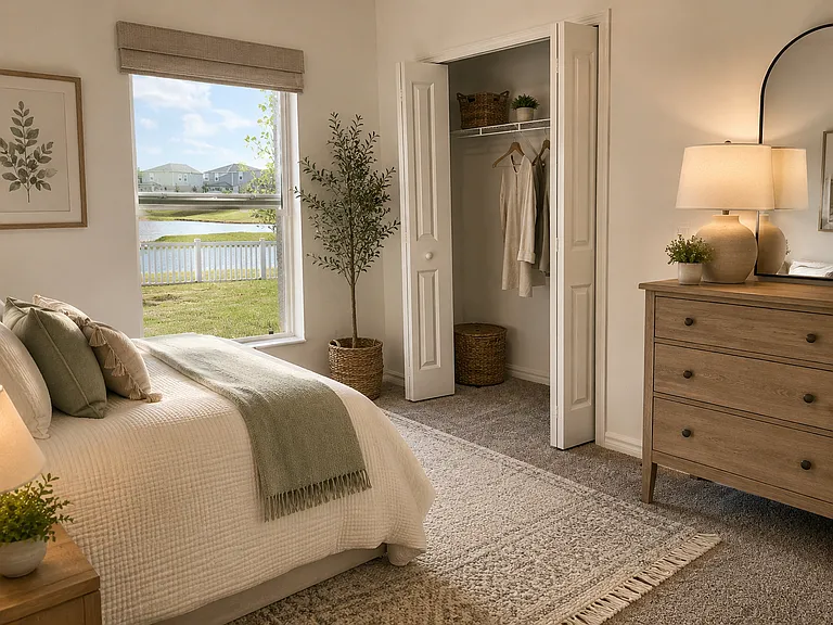 Downstairs Bedroom Retreat
Private first-floor bedroom with peaceful pond views_perfect for guests, a home office, or multigenerational living.