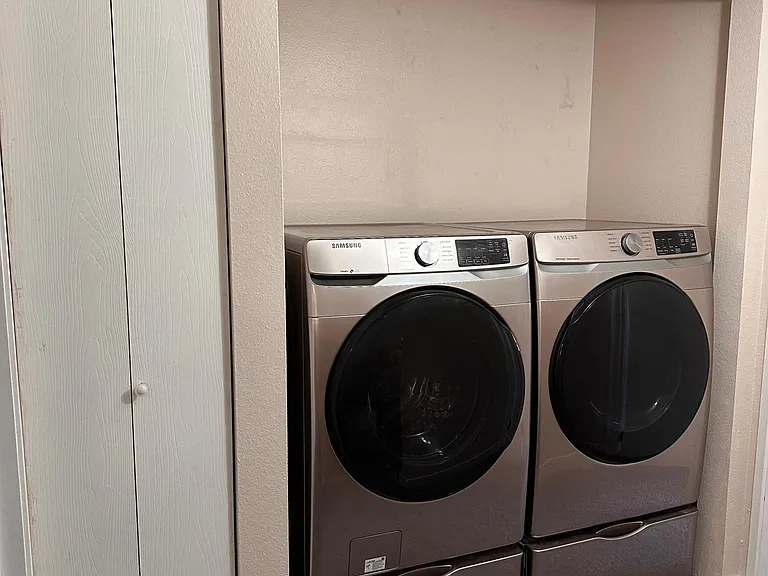 At move-in, the W/D appliances will be LG, silver and front loading