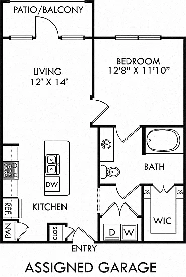 Floor plan The Bryant with Assigned Garage