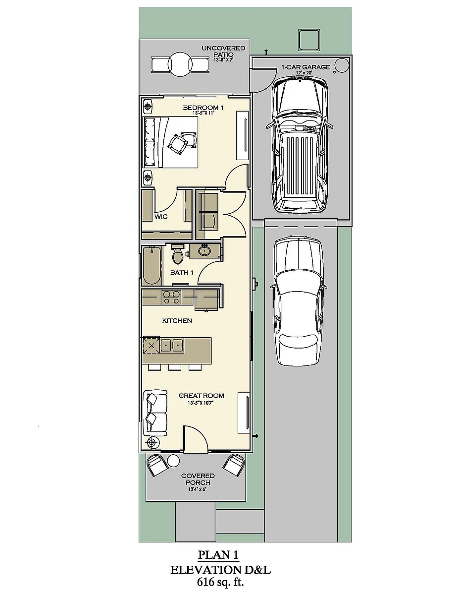 Floor plan Plan 1B