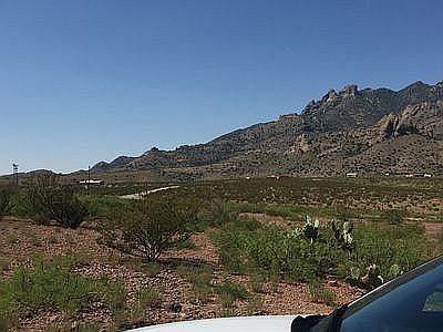 Facing south from Property