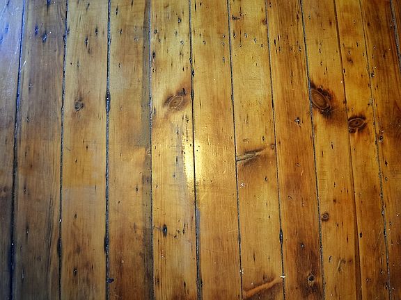 Close up of hard wood floor on 1st and 2nd floor