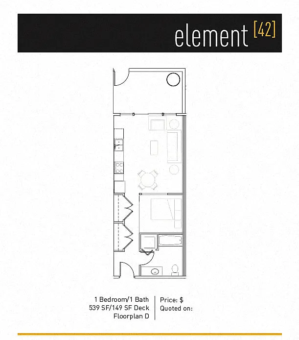 Floor plan 1X1 - D