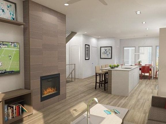 Living Room, Kitchen, Dining Area
