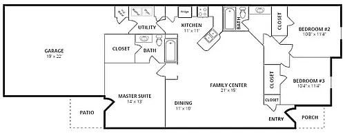 Floor plan 3 Bedroom