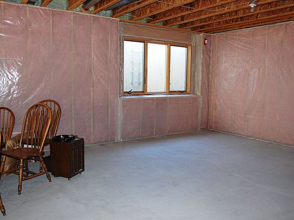 Large unfinished basement.