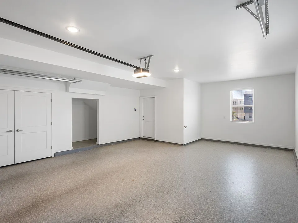 Two car garage with storage