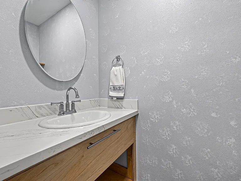 Half-bath on the 1st floor.