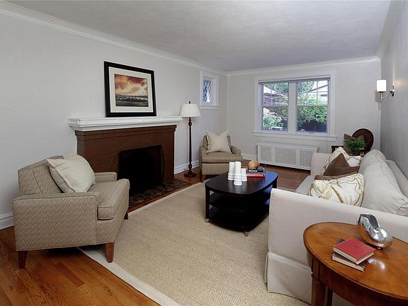 A gracious living room is warm and inviting.