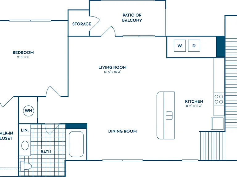 1 Bedroom | 1 Bath | 838 SF | Attached Garage 1 Bedroom | 1 Bath | 838 SF | Attached Garage