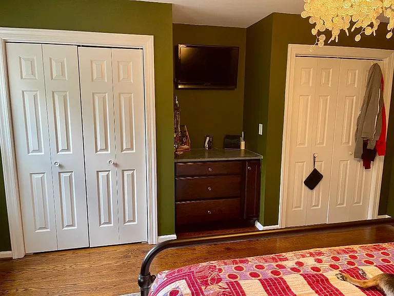 His and hers closets.