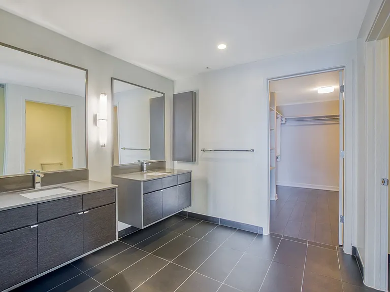 Modern and elegant finishes - double vanity in select units