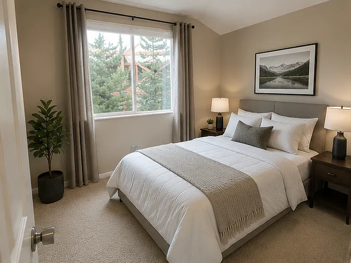 Comfortable second bedroom with generous natural light
