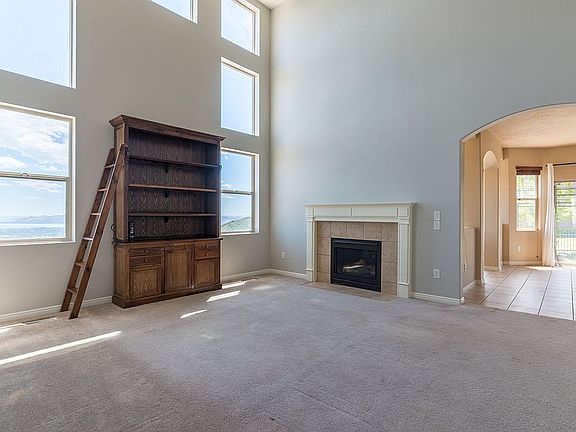 Living and fireplace