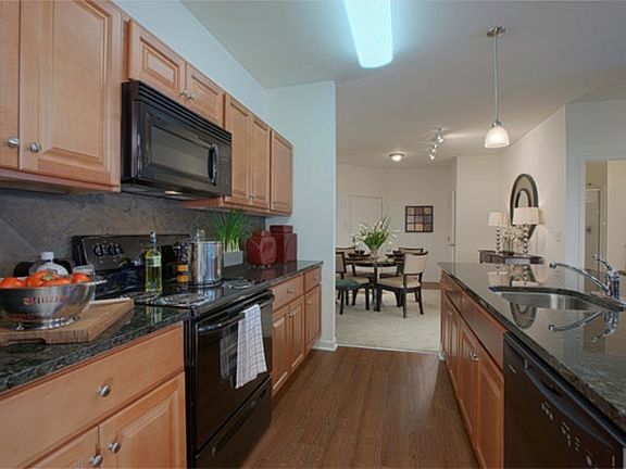 Kitchen with full island counter